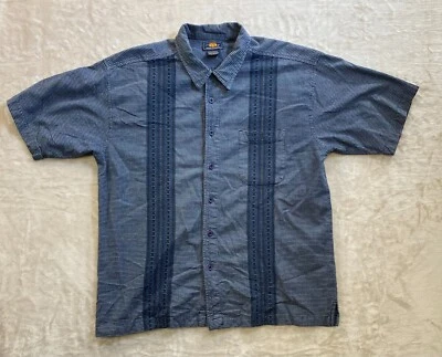 Route 66 Shirt Mens Large Blue  Short Sleeve Button Up Cotton Casual - Image 1 of 4