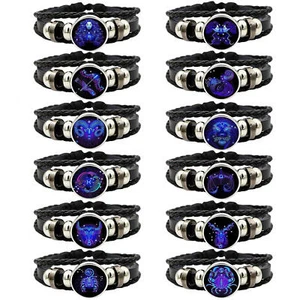 Zodiac Signs Spirit Bracelet Handmade Woven Multilayer 12 Constellation - Picture 1 of 24