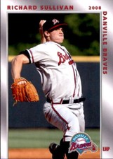 2008 Danville Braves Grandstand #32 Richard Sullivan Louisville Kentucky KY Card
