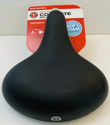 Велосипедное седло Schwinn Commute Pathway с мягкой поролоновой обивкой черное - Изображение 1 из 4