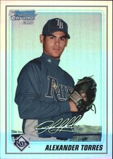 2010 Bowman Chrome Prospects Refractors #BCP23 Alexander Torres Rays NM-MT /777 