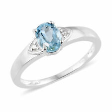 Natural Blue Topaz Solitaire Ring in Sterling Silver (Size 7.0) 1.64 ctw