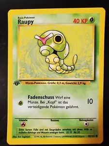 Pokemon Base Set 1st Edition German Caterpie (Raupy) 45/102 (NM) - Picture 1 of 1