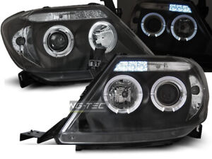 Headlights for for Toyota HILUX 05-11 Angel Eyes Black LHD LPTO08-ED XINO