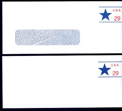 #U623v Star with Bar Complete Stamped Envelope set/2 (Recycled)  - MInt - Image 1 of 2