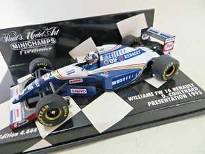 COCHE DE PRESENTACIÓN MINICHAMPS ""WILLIAMS FW16"" #6 COULTHARD 1995"" 1:43. ¡FIRMADO! - Imagen 1 de 8