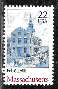 HICK GIRL- MNH. U.S. STAMP   SC#2341  1988  MASSACHUSETTS STATEHOOD    L203 - Picture 1 of 1