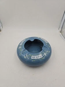BLUE COPELAND SPODE ENGLAND FLY BOAC ASHTRAY - Picture 1 of 5