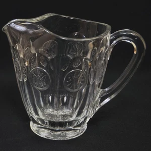 Fostoria Glass Pitcher 6.5" Tall 1887 Eagle & Torch Coin 1958-1981 Clear Crystal - Picture 1 of 12