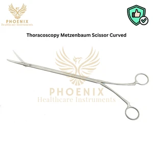 Pinza quirúrgica curvada tijera Metzbaum toracoscopia para instrumentos VATS - Imagen 1 de 2