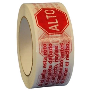 2" x 110 Yd 1.9 mil Polypropylene. Hot Melt "STOP If Seal Is…" Bilingual - Picture 1 of 1