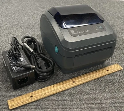 Zebra GK420d Desktop Direct Thermal Printer GK42-202210-000 w/ Adapter - Image 1 of 4