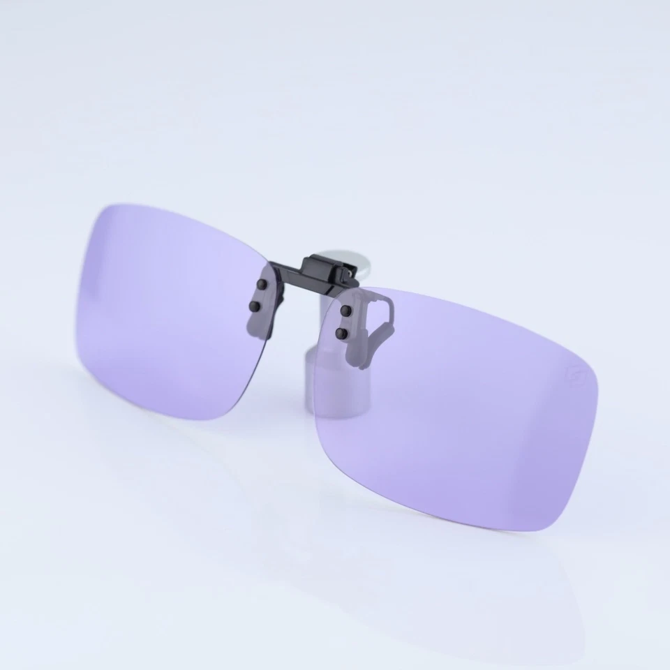 O'S OPTICAL Polarized Sunglasses Clip-On for Eyeglasses Purple,Square, C00016 - Photo 1/1