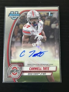 2024 Bowman University Chrome Carnell Tate Ohio State Rookie Auto - Picture 1 of 2