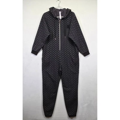 Mono Savage X Fenty para mujer M negro monograma estampado conjunto de salón Foto 1 de 4