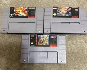 3 Super Nintendo Games Wing Commander Eye Of The Beholder & Brutal Paws Of Fury - Picture 1 of 4