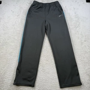 Nike Sweatpants Youth XL Grey Fleece Dri-Fit Drawstring Pocket Gym Kids Swoosh - Picture 1 of 14