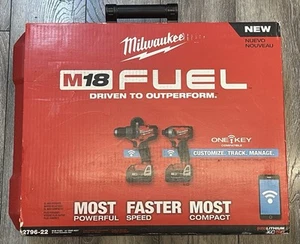 Milwaukee 2796-22 M18 FUEL ONE-KEY 18V Brushless Cordless Hammer Drill & Impact - Picture 1 of 8