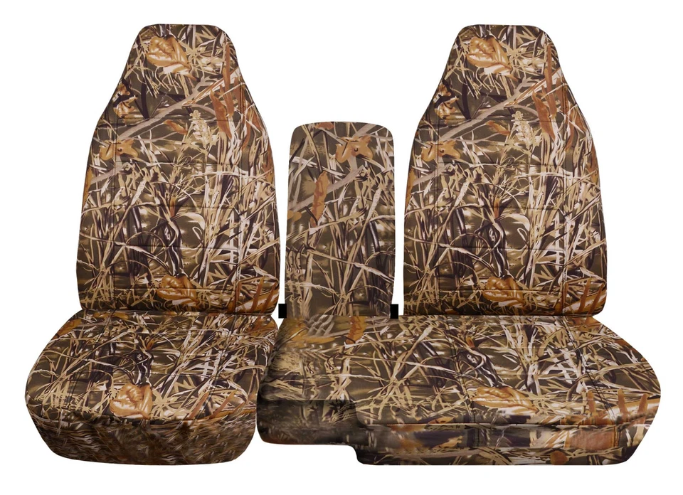Чехлы на сиденья для грузовиков подходят для сидений 1998-03 Ford Ranger 60-40 с консолью Camo Wetlands - Изображение 1 из 1