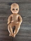 Horsman Doll 10“ Rubber Molded Hair Drink Wet Baby Doll Blue Eyes Vintage
