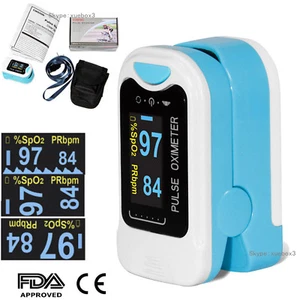SENSOR DE OXÍGENO EN SANGRE MONITOR PACIENTE MONITOR PULSO CARDÍACO OLED OXÍMETRO DEDO - Imagen 1 de 12