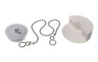 *Sale of 10 sets x Basin Plug White 38Mm 1 1/2 Inch with 300Mm Chain & Plug Tidy