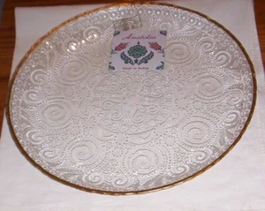 Anatolia Turkish Paisley Glass Charger Serving Plate NEW 13" - Picture 1 of 2