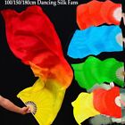 Color Long Imitation Silk Fans Belly Dancing Fan Rayon Silk Fans Long Silk Fans