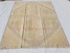 Vintage Traditional Hand Made Oriental Wool Sand Kilim Rug Carpet 296x239cm
