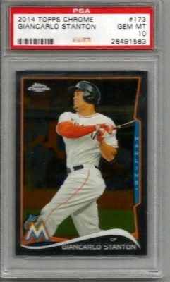 2014 Topps Chrome Giancarlo Stanton PSA 10 - Image 1 of 2
