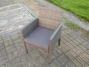Fimous Wicker Rattan Garden Chair Sofa Outdoor Garden Furniture With Cushion