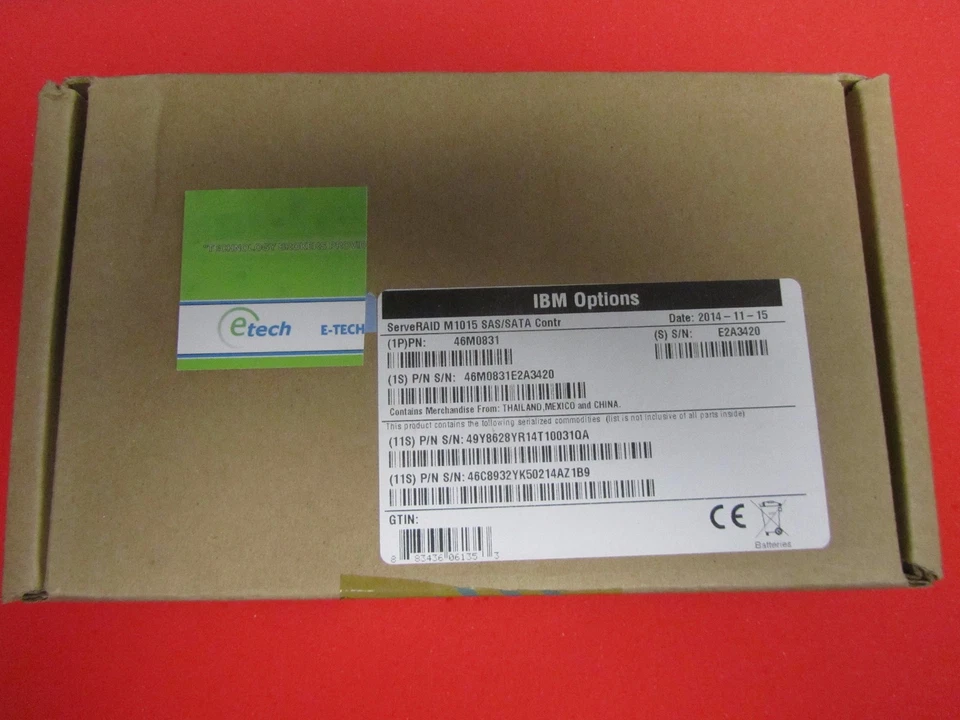 NEW 46M0831, FRU 46C8933- IBM ServeRAID M1015 SAS/SATA Controller LSi SAS9220-8i - Image 1 of 1