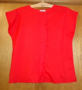 Womans sz XL - Red BLOUSE - Jessica Michelle - Thin boxy Pullover TOP - SHARP - Picture 1 of 3