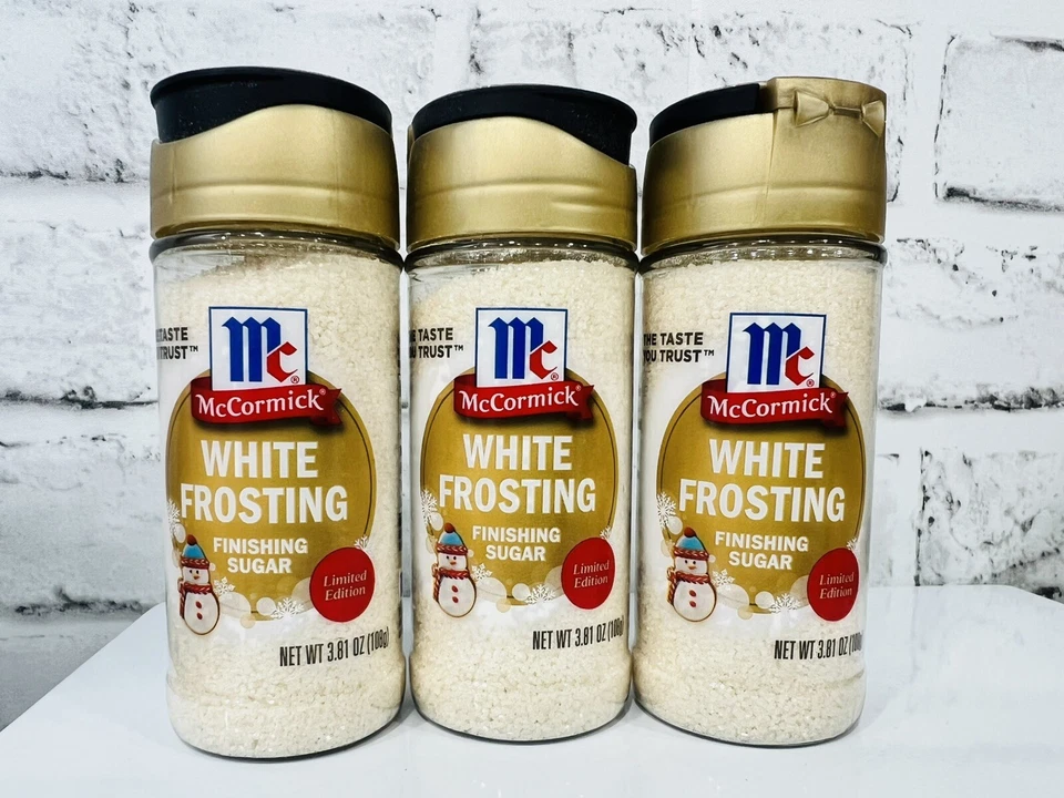 McCormick Finishing Sugar White Frosting 3.81 Oz Bottle