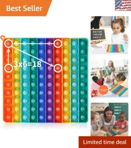 Durable Fidget Math Multiplication Chart - Stress Relief Game for Adults & Kids - Picture 1 of 10