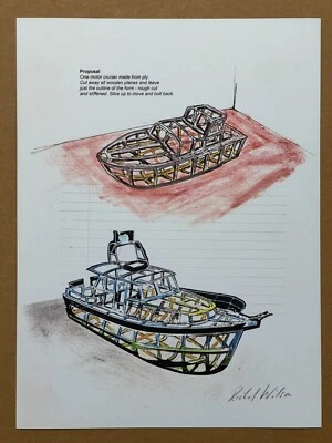 Richard Wilson RA: CUTAWAY - Impresión del día del barnizado de la Royal Academy - Raro Foto 1 de 3