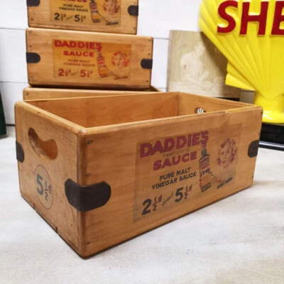 Daddies Sauce Vintage Box Wooden Crate - Image 1 of 4