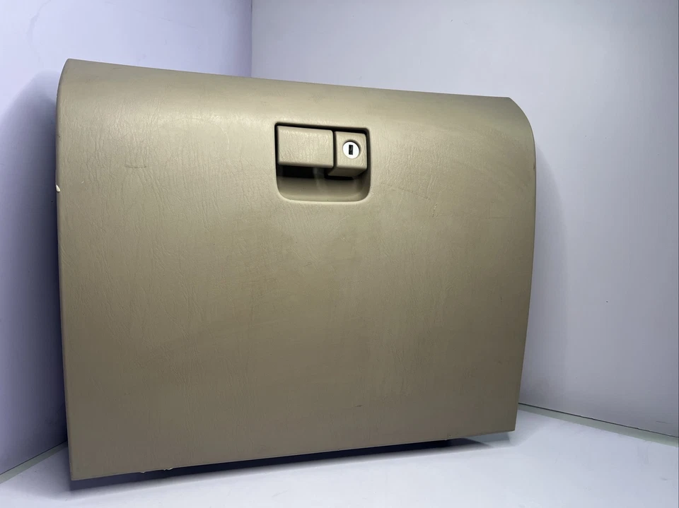 1998-2000 TOYOTA LAND CRUISER PORTA-LUVAS COMPARTIMENTO DE ARMAZENAMENTO FABRICANTE DE EQUIPAMENTO ORIGINAL TAN - Imagem 1 de 4