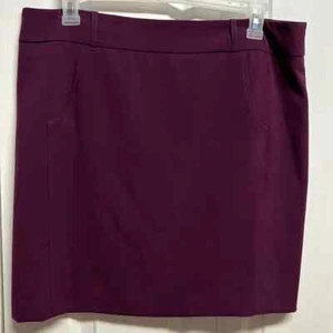 Falda lápiz forrada tiro bajo bolsillo ciruela oscura Daisy Fuentes talla 16 - Imagen 1 de 5