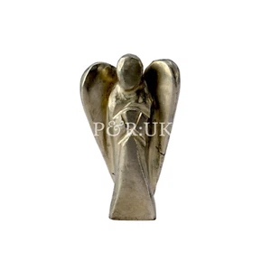 Pyrite Angel Figurine 2 Inch Healing Crystal Statue for Protection & Abundance - Picture 1 of 8