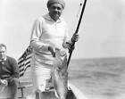 Babe Ruth Holding Fish In Boat - Babe Ruth Fish Babe Is A True 1935 Old Photo