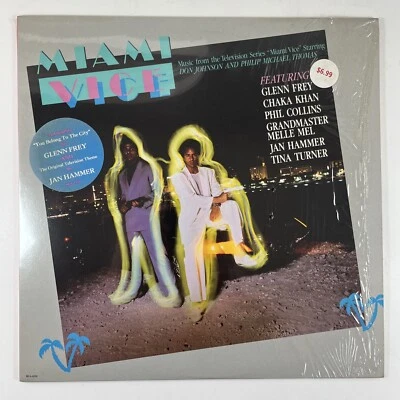 Various Artists Miami Vice Soundtrack w/ Shrink Hype LP Vinyl Record Album EX/EX - Image 1 of 4
