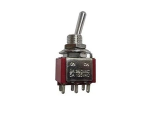 Deviatore levetta miniatura bipolare 3 posizioni ON-OFF-ON 250V 125V 3A leva - Bild 1 von 1