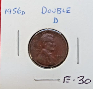 Fehlermünze E-30 1956-D Double D Circ - Bild 1 von 4