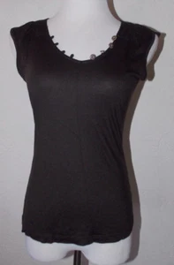 The Limited Womens Tank Top Small Brown Button Embellished Neckline Shirt - Picture 1 of 6