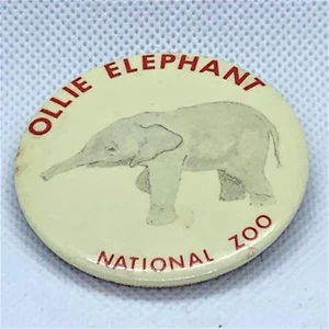 "Ollie Elephant National Zoo" Best Seal Corp Vintage Pin Back/Pinback/Button/Abzeichen - Bild 1 von 6