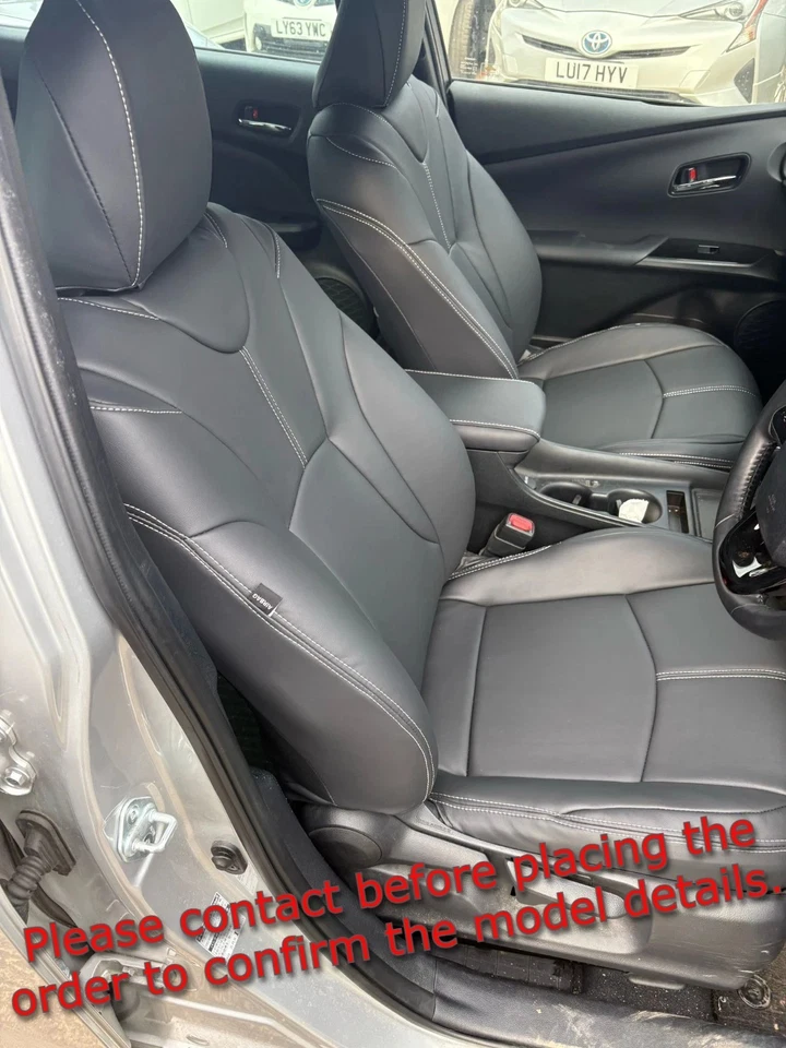Fundas de asiento Toyota Prius hechas a mano a medida cubiertas de calidad premium 2017 a 2024 Foto 1 de 4