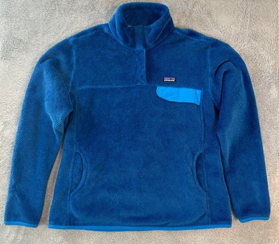 Jaqueta Pulôver Patagonia Re-Tool Snap T Feminina XL Lã Bolsos Azuis *ver - Imagem 1 de 4