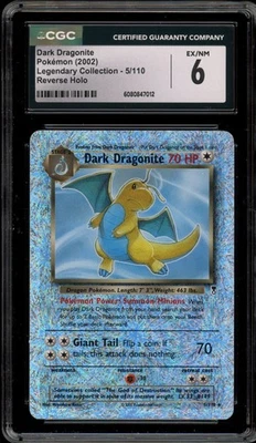 Pokemon Dark Dragonite Legendary Coll. Reverse Holo Rare #5 CGC 6 - Image 1 of 2
