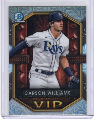 2025 Bowman Chrome Carson Williams #VIP-1 Mega Box Mojo Refractor - TB Rays - Image 1 of 2